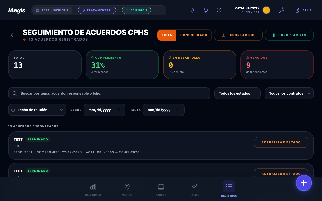 Panel de Seguimiento de Acuerdos