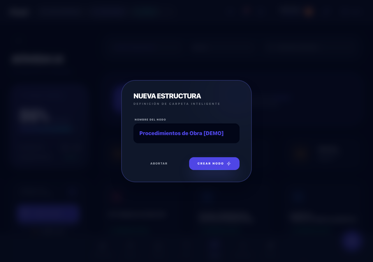 Modal de nueva carpeta