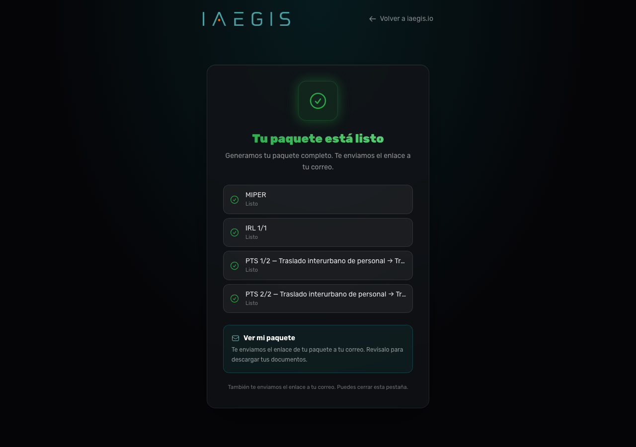 Orden entregada con el título Tu paquete está listo y el bloque Ver mi paquete