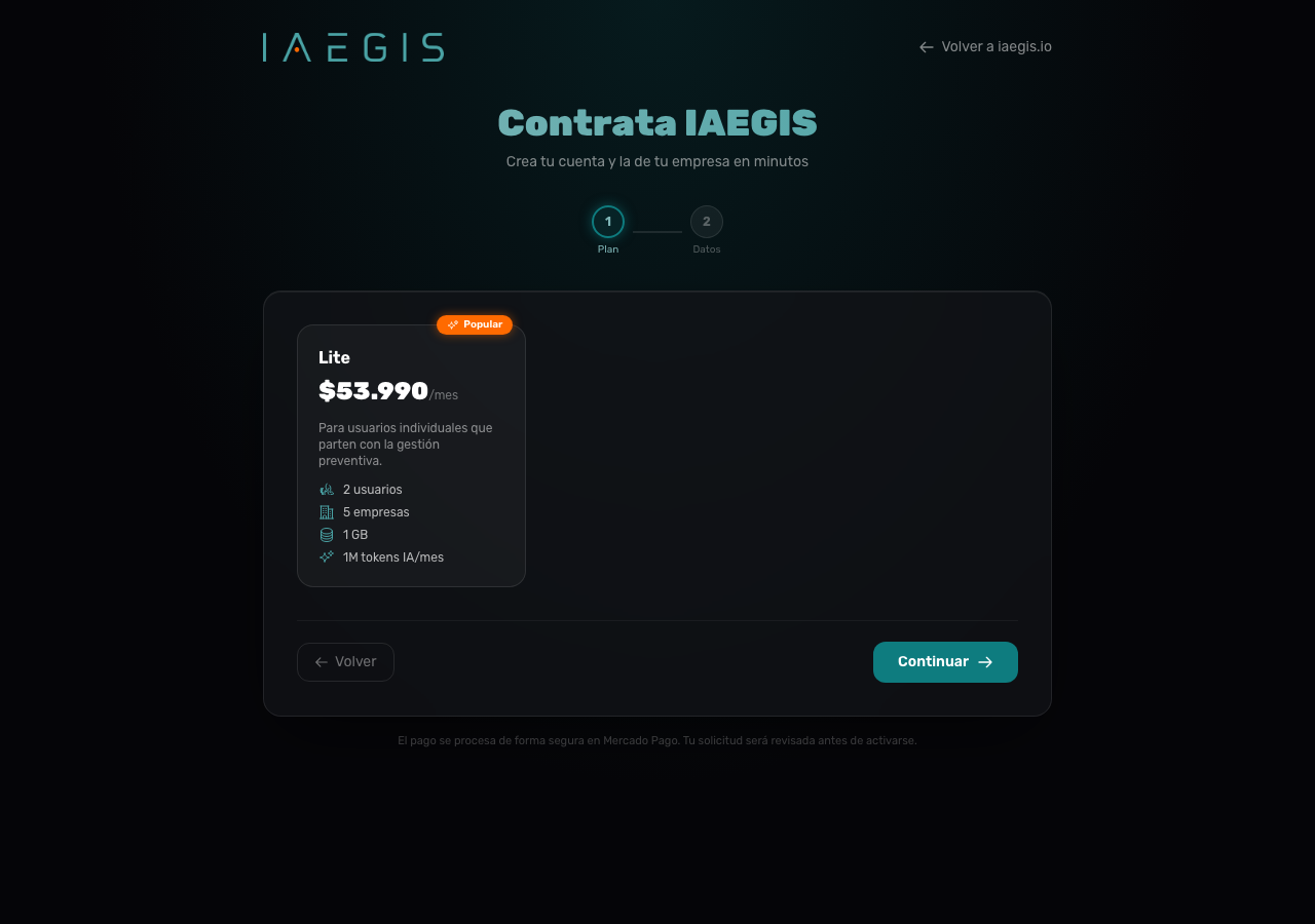 Paso Plan de la auto-contratación con tarjetas de planes y precios