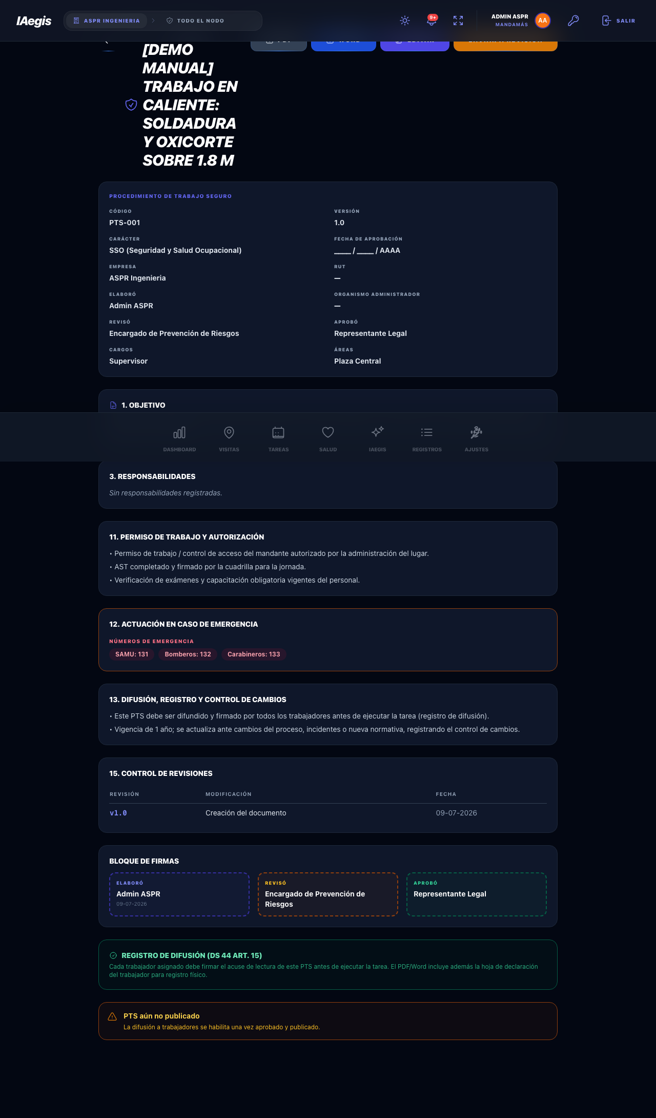 Meta-box de portada del PTS