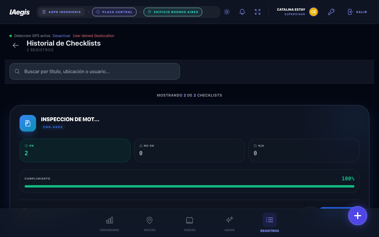 Checklists Completados
