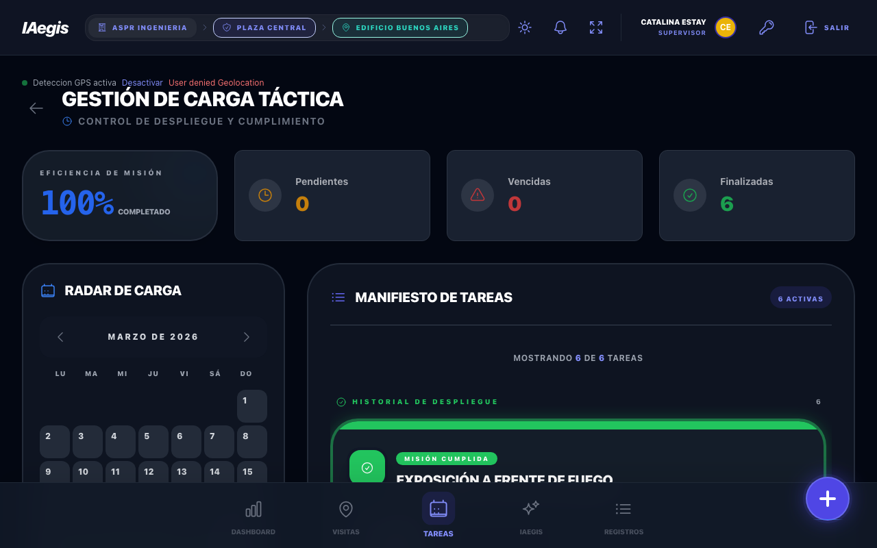 Hub de Tareas principal